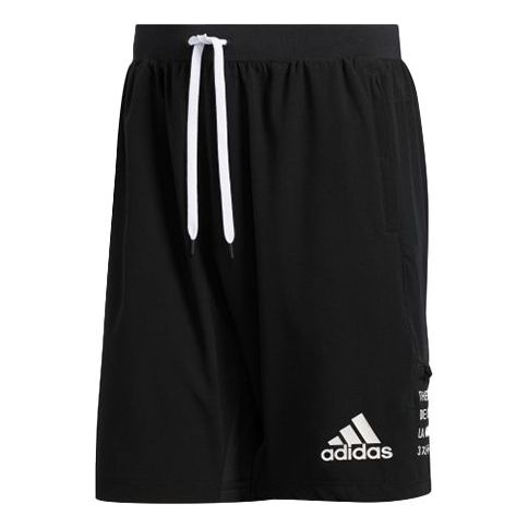 adidas Logo Alphabet Printing Sports Shorts Black GC8210