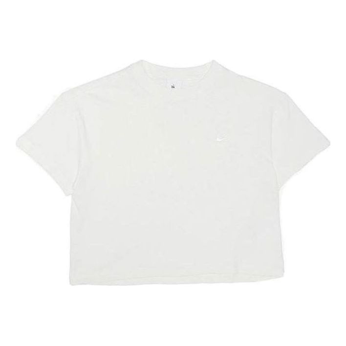 (WMNS) Nike Solo Swoosh T-Shirt 'White' DA0324-121