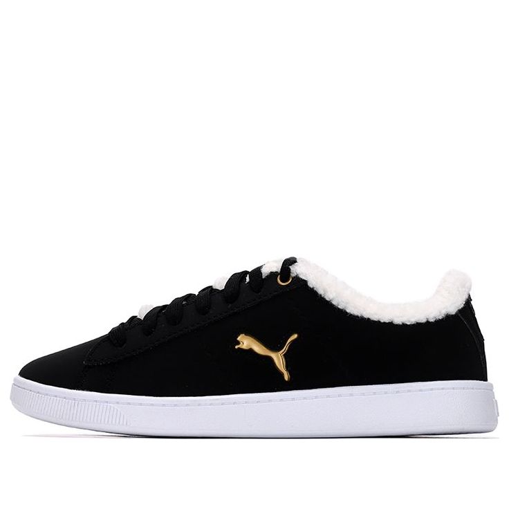 (WMNS) PUMA Vikky v2 Cat Teddy Sneakers Black 381090-01