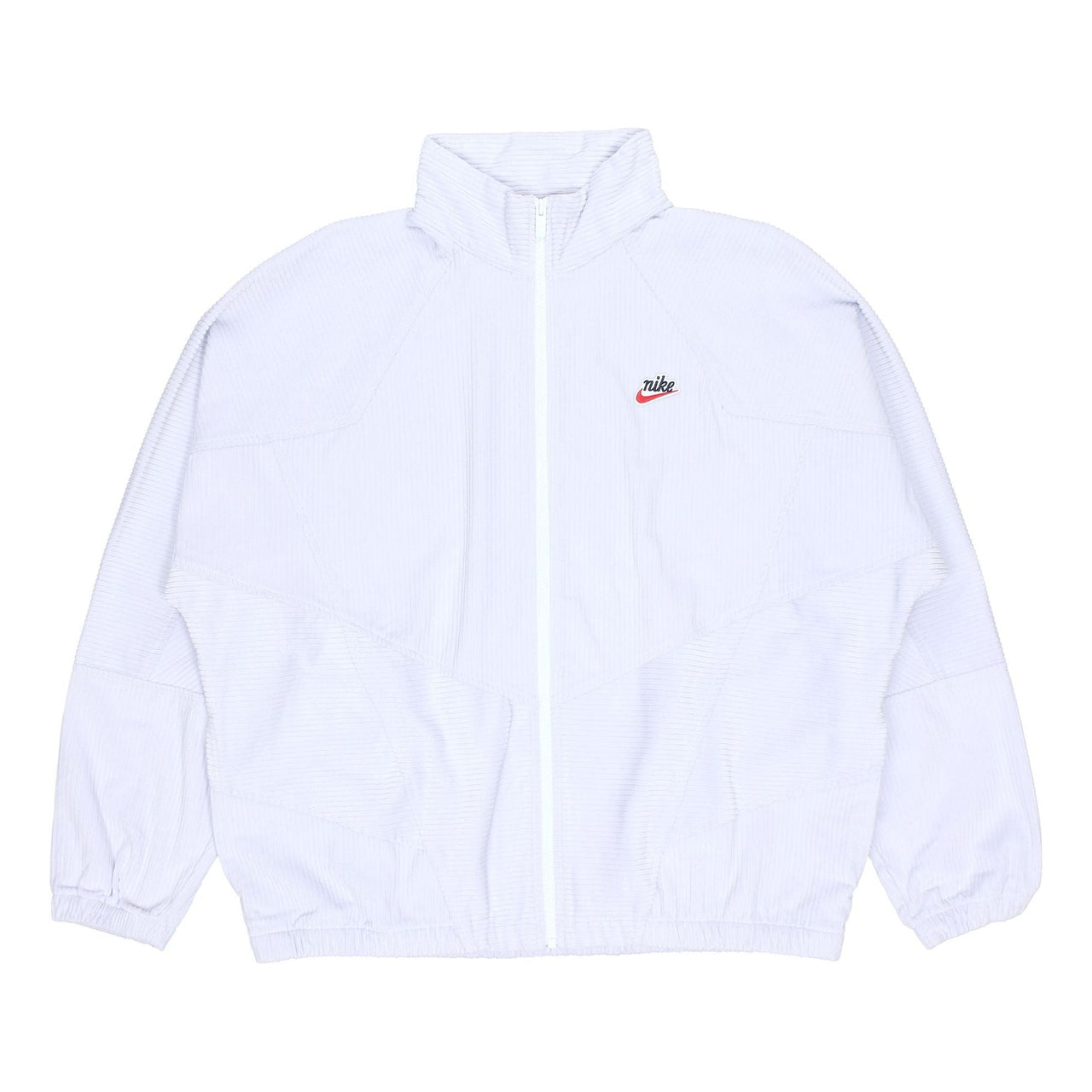 Nike Sportswear Heritage Windrunner corduroy Splicing Stand Collar Jacket White DA0032-043