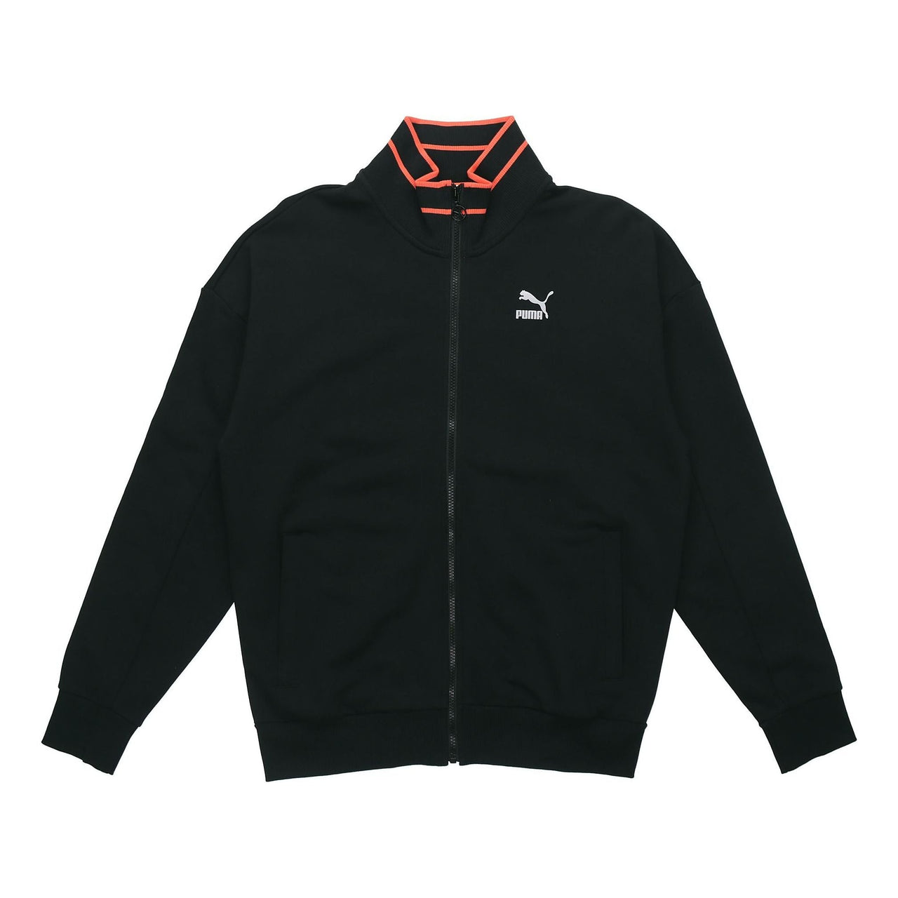 PUMA TFS Stand Collar Zipper Casual Sports Black 597343-01
