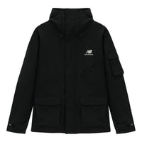 New Balance Logo Sportswear Hooded Jacket 'Black' AMJ31320-BK