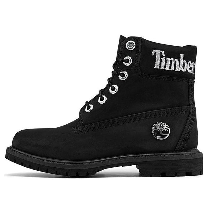 (WMNS) Timberland 6 Inch Premium Waterproof Boots 'Black Nubuck with Silver Logo' A5TYUW