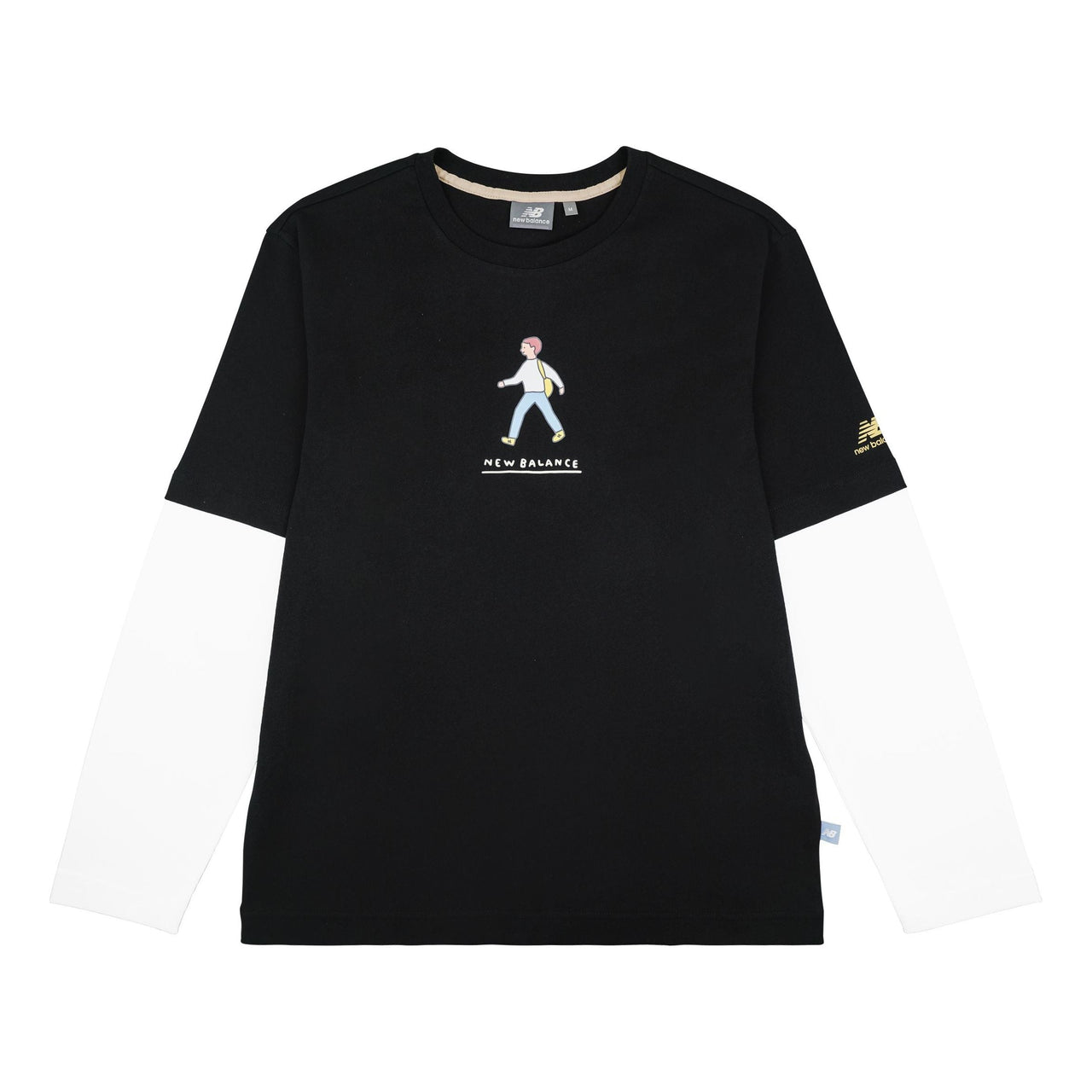 New Balance x Zero Per Zero Colorblock Long Sleeve Tee 'Black White' NDA47013-BK