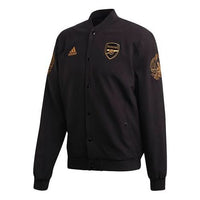 adidas Gold Stand Collar Arsenal aviator Sports Jacket Black FQ6624
