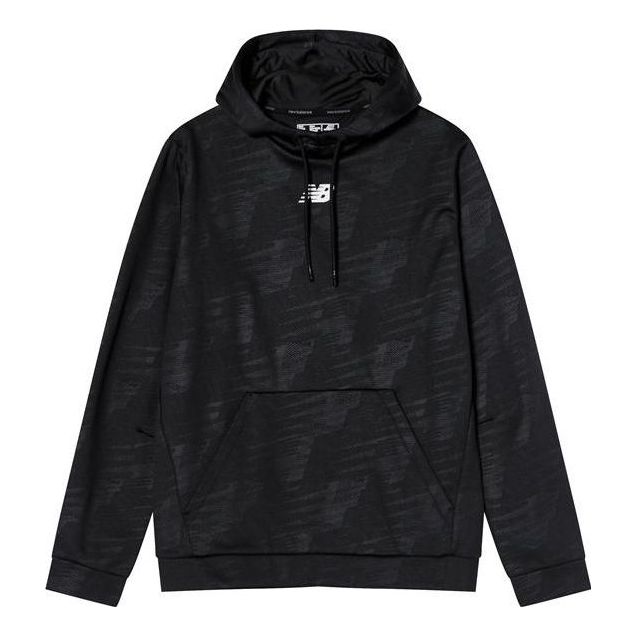 New Balance Essentials Allover Print Hoodie 'Black' AMT93023-BK