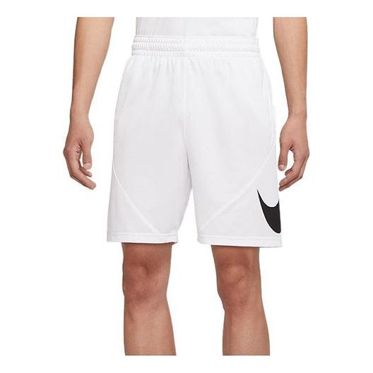 Men's Nike Logo Printing Athleisure Casual Sports Basketball Running Shorts White CN5299-100