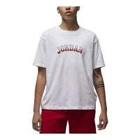 (WMNS) Air Jordan Graphic T-Shirt 'White Red' FD7202-100