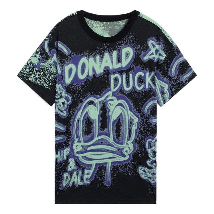 Li-Ning x Disney Donald Duck Graphic T-shirt 'Black' AHSS273-3