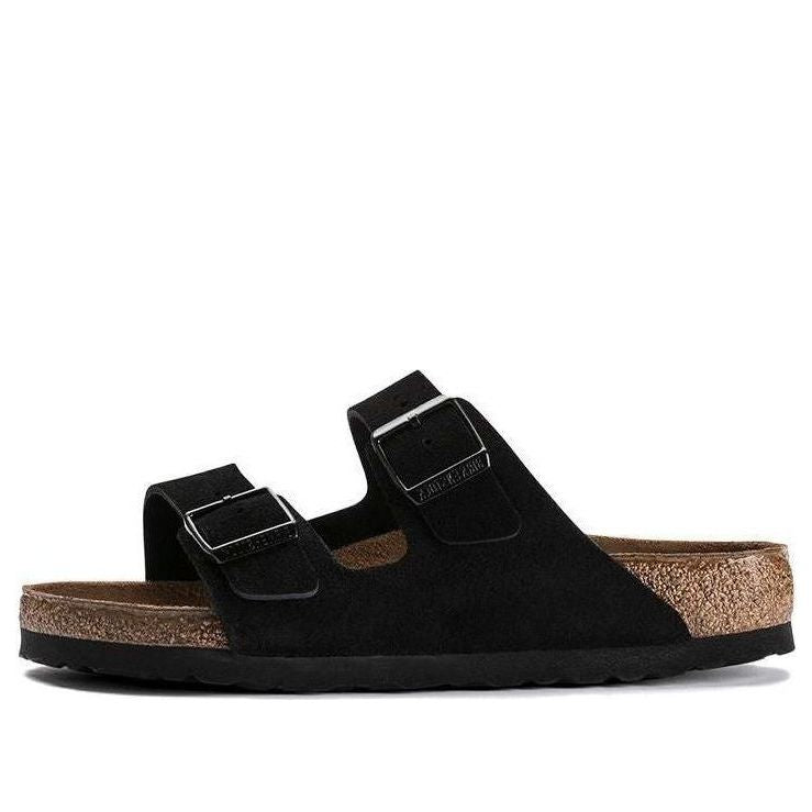 Birkenstock Arizona Soft Footbed Suede Leather Narrow Fit 'Black' 0951323