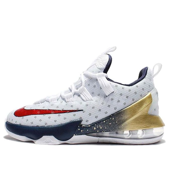 (GS) Nike Lebron 13 Low 13 'White Red' 834347-164