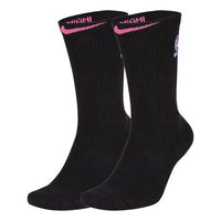 Nike NBA Basketball Sports Socks One Pair Black CK8828-010
