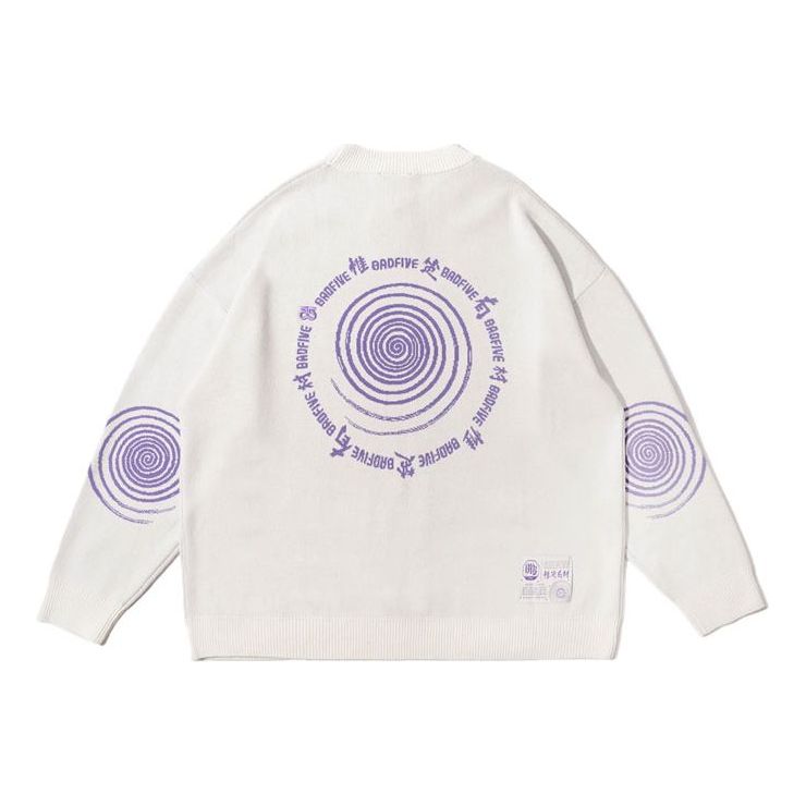 Li-Ning BadFive Graphic Sweater 'White Purple' AMBR071-2