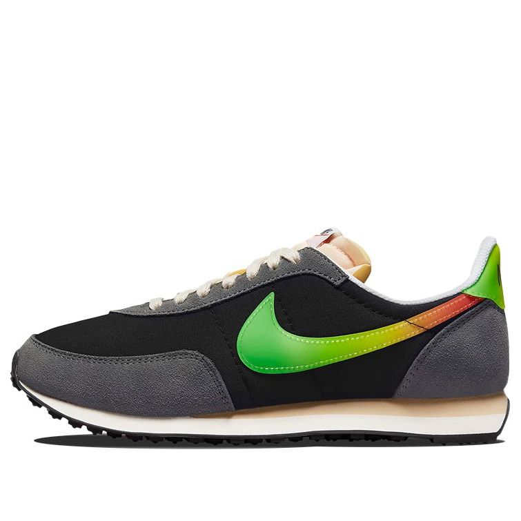 Nike Waffle Trainer 2 Low-Top Sneakers Black/Green DQ4995-010