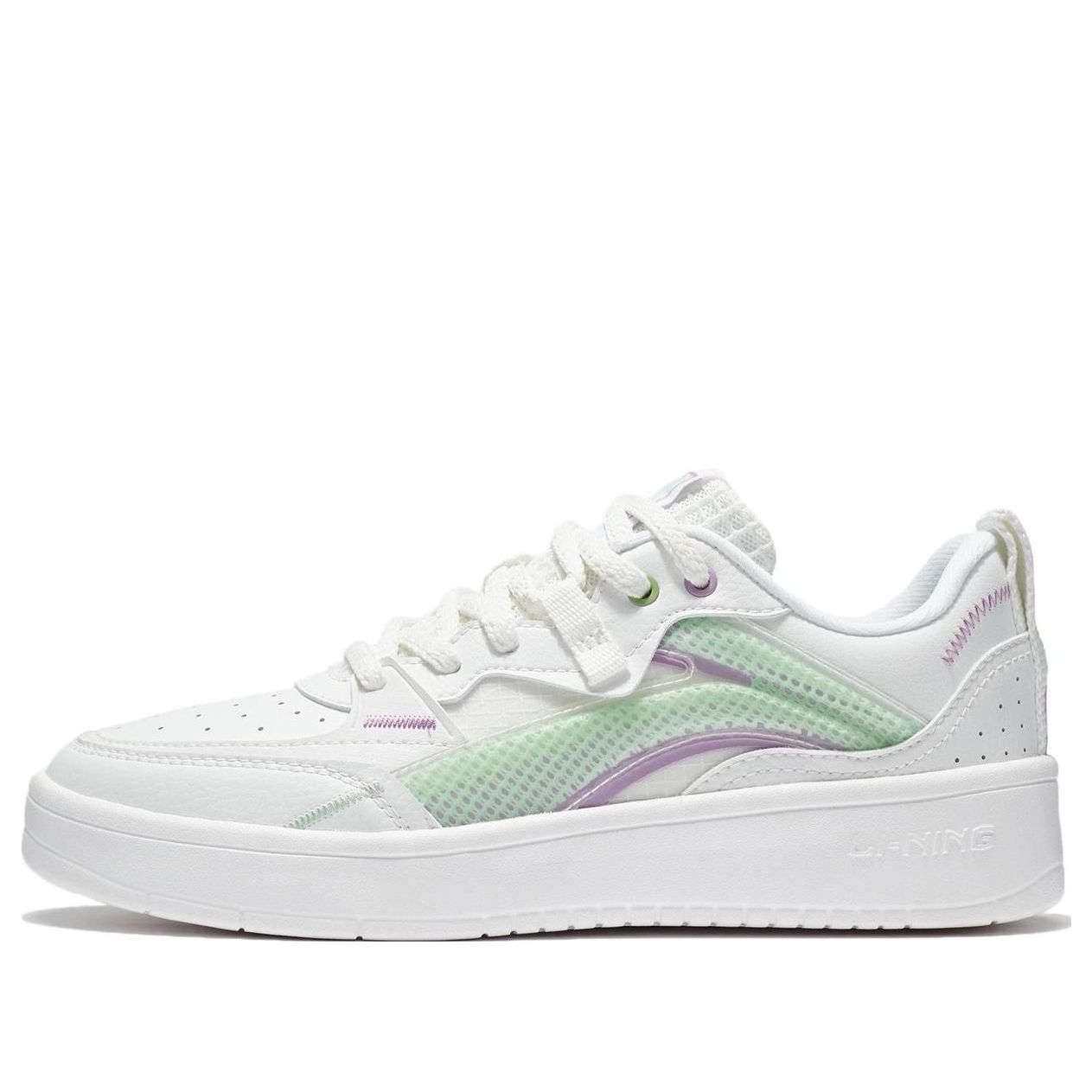(WMNS) Li-Ning Classic Leisure 'White Light Green' AGCS086-3