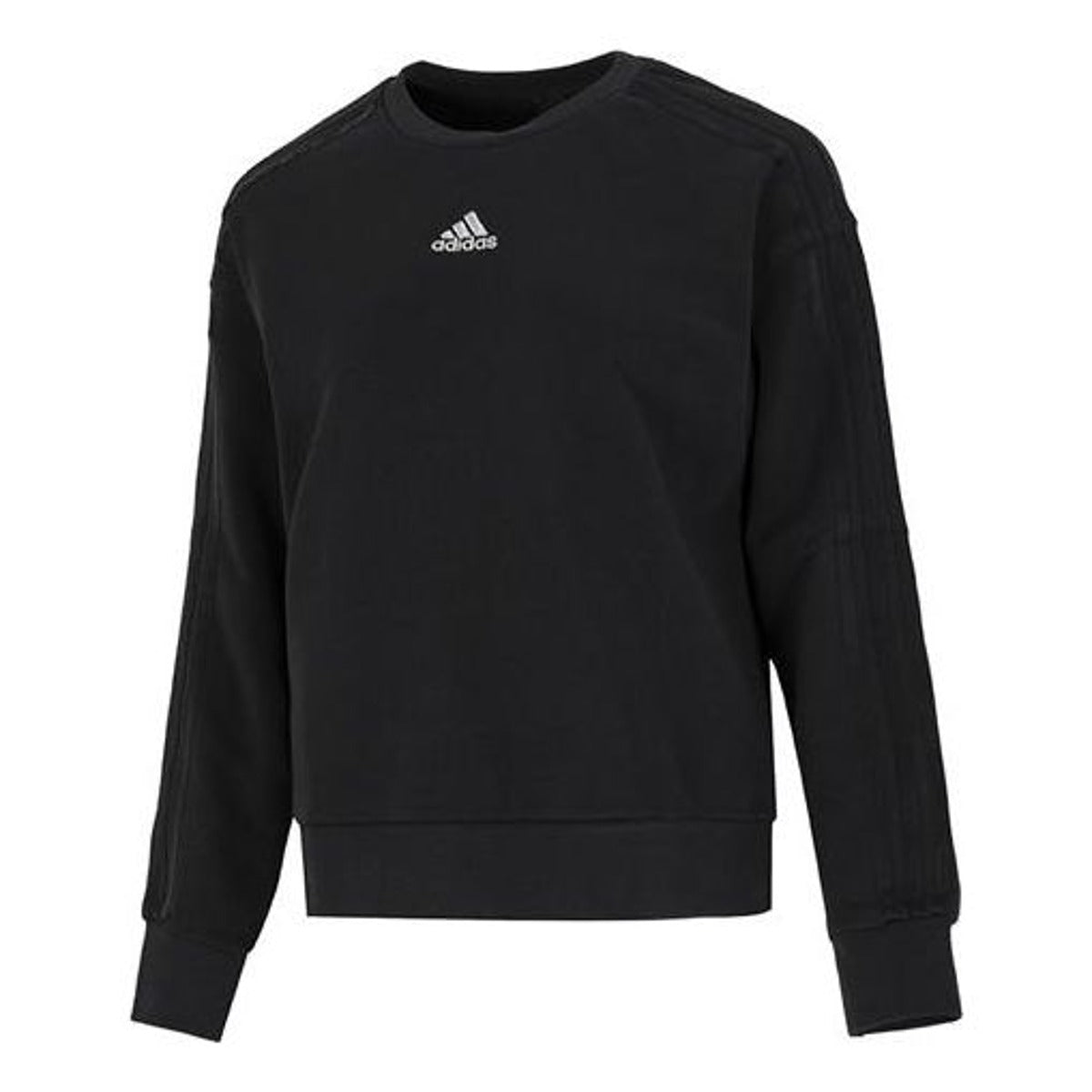 (WMNS) adidas Must Have  3-Stripe Sweatshirt 'Black' HM7064