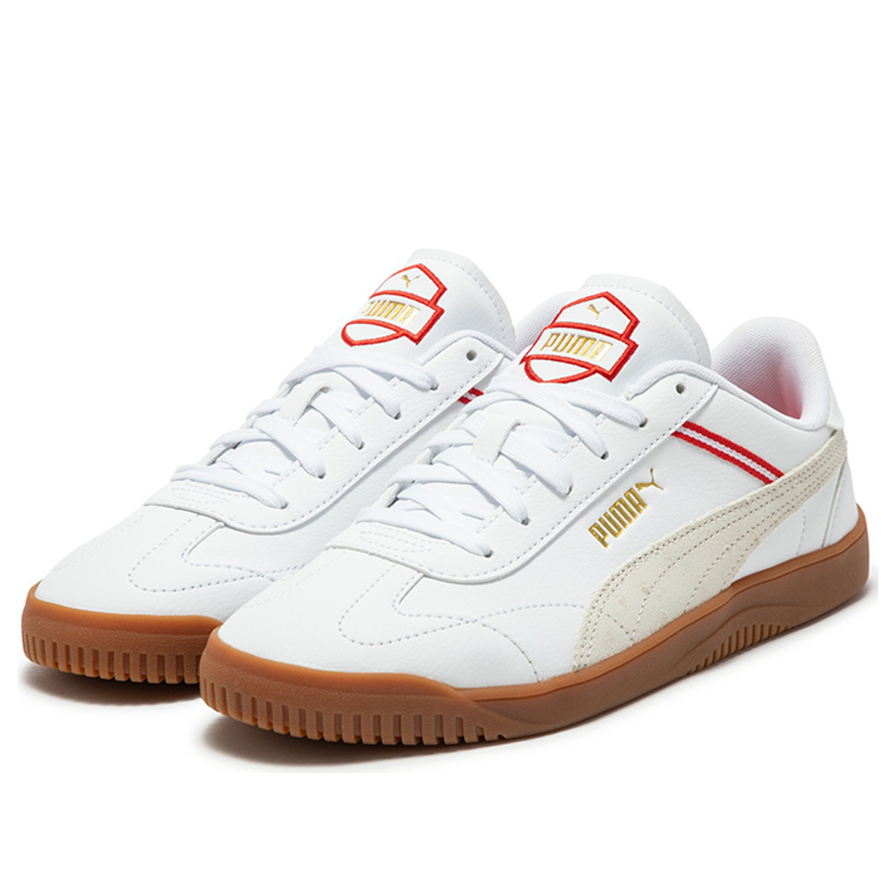PUMA Club 5v5 RETRO 'White Brown Red' 392496-01