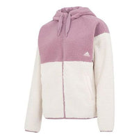 (WMNS) adidas BOS Fleece Jacket 'Purple White' HN0670
