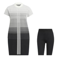 (WMNS) adidas Statement Primeknit Dress 'White Black' HB3571