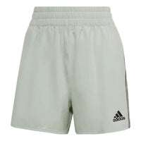 (WMNS) adidas Train Icons 3-Stripes Woven Shorts 'Olive Green' HJ9823