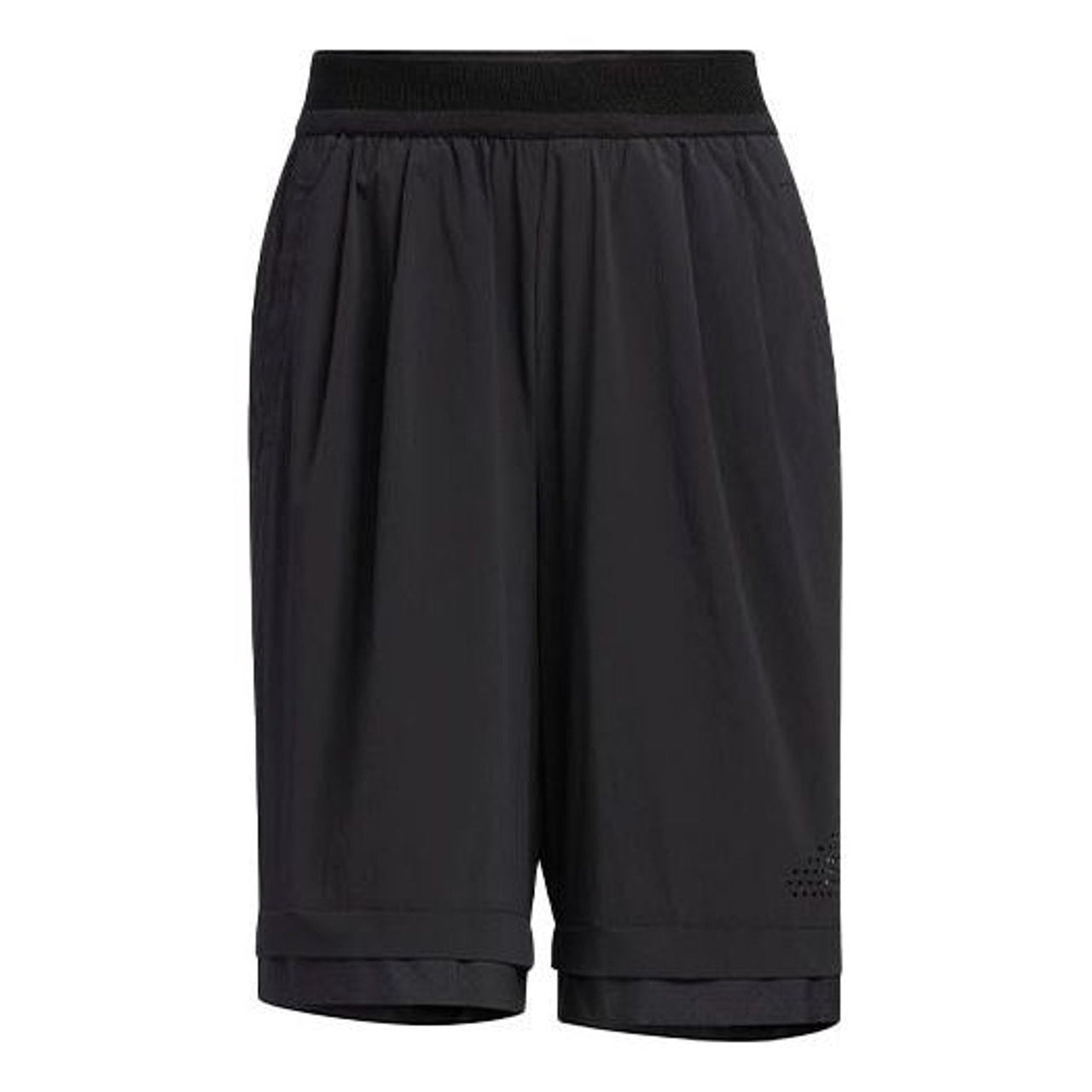 (WMNS) adidas Casual Drawstring Waist Solid Color Sports Shorts 'Black' HE9962