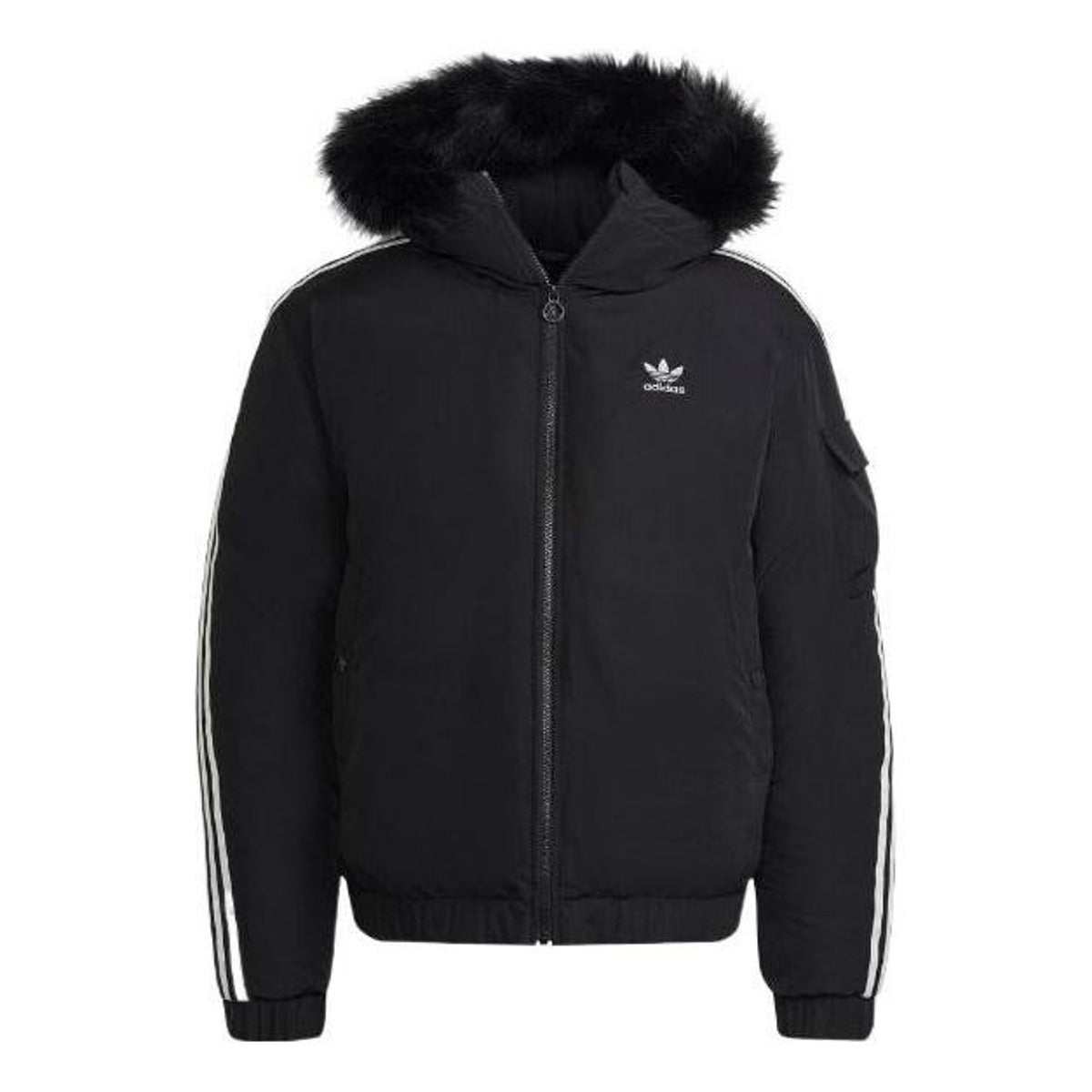adidas Winter Originals Bomber Jacket 'Black White' HR4435
