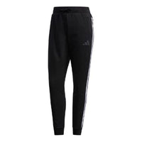 (WMNS) adidas French Terry Comfort Pants 'Black White' FM9326