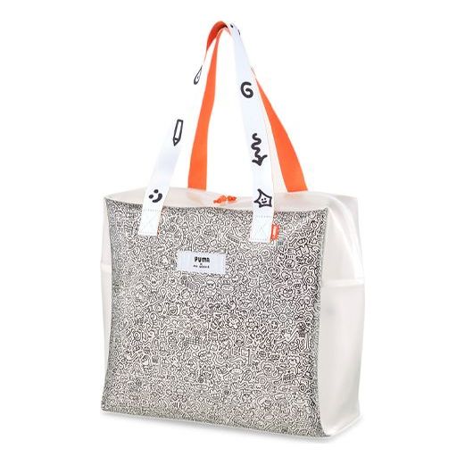 PUMA x MR.Doodle Shopper Bag 'White Black Orange' 077438-01