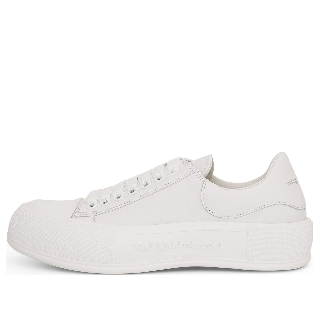 Alexander McQueen Deck Lace Up Plimsoll Sneakers 'Cream White' 705201WIAB69065