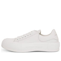 Alexander McQueen Deck Lace Up Plimsoll Sneakers 'Cream White' 705201WIAB69065