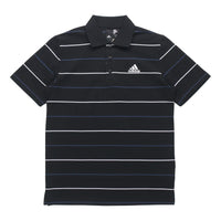 adidas Fi Polo Yarndye Striped Sports Short-sleeved Polo Shirt Men's Black GP1009