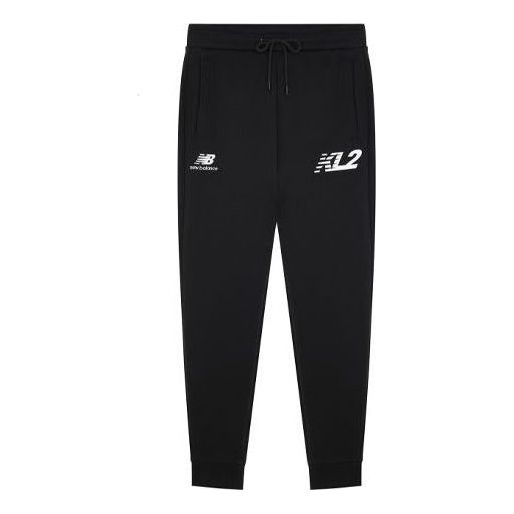 New Balance Essentials Stacked Logo Sweatpants 'Black White' MP13580-BK