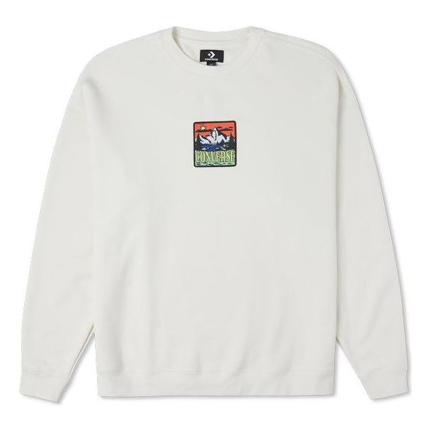 Converse Counter Climate Graphic Crew Sweatshirt 'White' 10025032-A02
