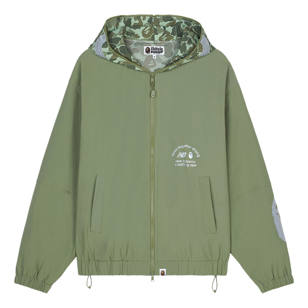 New Balance x A Bathing Ape Panel Hooded Jacket 'Camouflage Green' BALJ7000-GRX