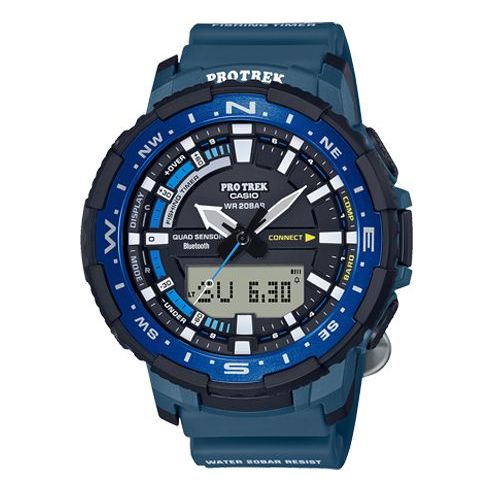 CASIO Sports Mens Blue Analog/Digital Combo PRT-B70-2PRD