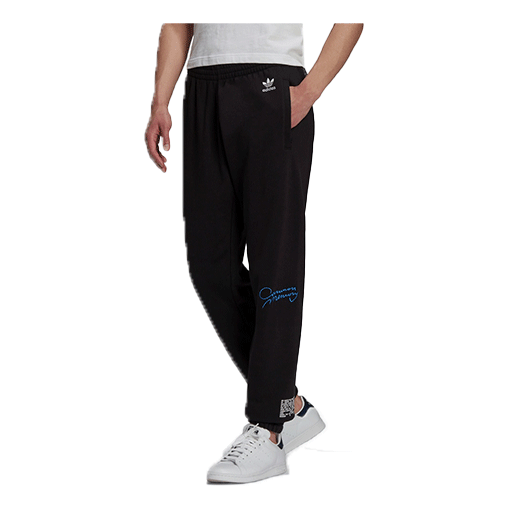 Men's adidas originals Embroidered Logo Sports Pants/Trousers/Joggers Black H13505