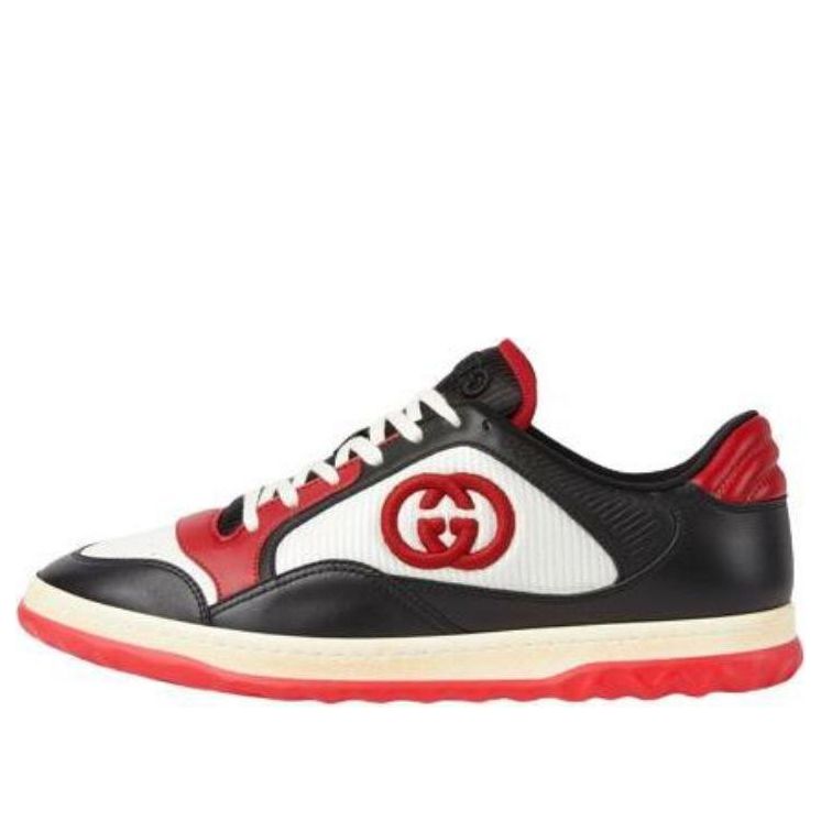 Gucci Mac80 Sneaker with Interlocking G embroidery 'Black Red' 762611-AACNW-1051