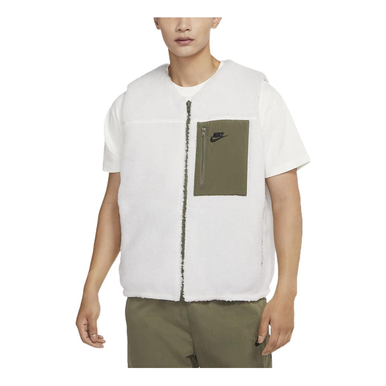 Nike Club+ Reversible Winterized Vest 'Green White' DQ4879-133