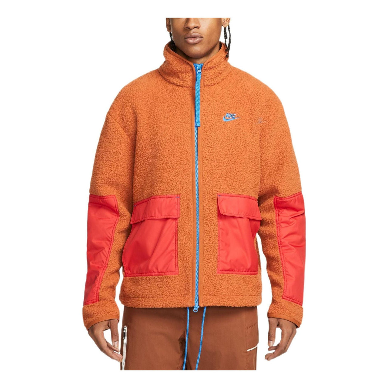 Nike sportswear sherpa jacket 'Orange' DD5022-246