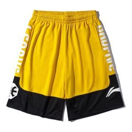 Li-Ning BadFive Logo Basketball Shorts 'Yellow Black' AAPP097-2
