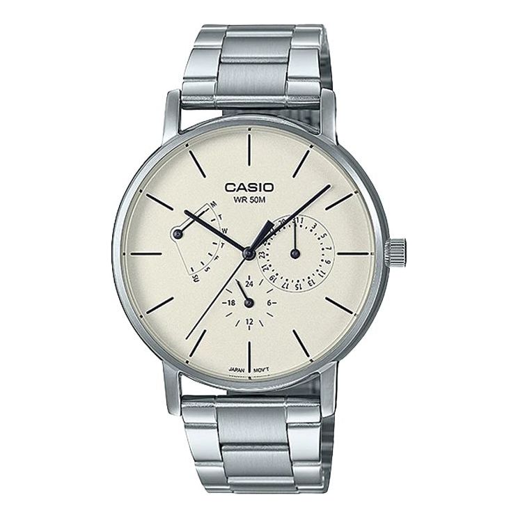 CASIO Male DRESS Japan / South Korea Fashion Sports SilverWhite Analog MTP-E320D-9EVDF