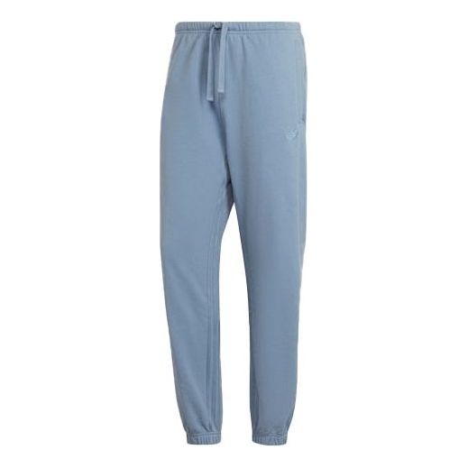 Men's adidas originals Logo Solid Color Bundle Feet Sports Pants/Trousers/Joggers Blue HD4817