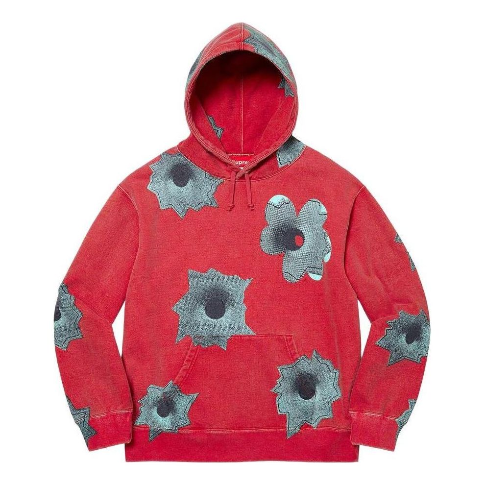 Supreme Nate Lowman Hooded Sweatshirt 'Red Grey' SUP-SS22-175
