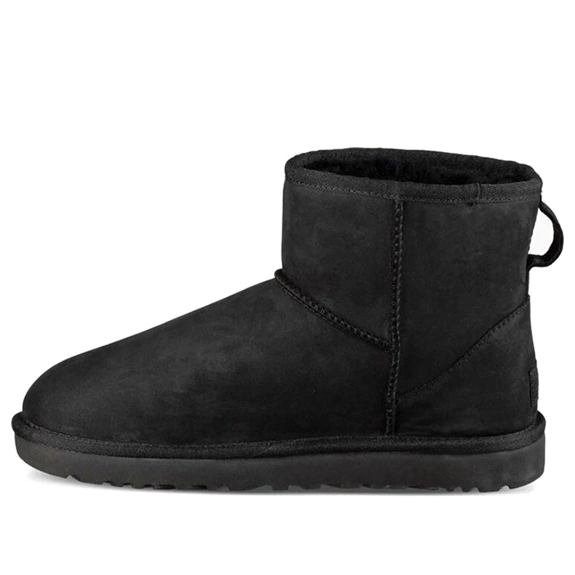(WMNS) UGG Classic Mini Leather Snow Boots Black 1016558-BLK