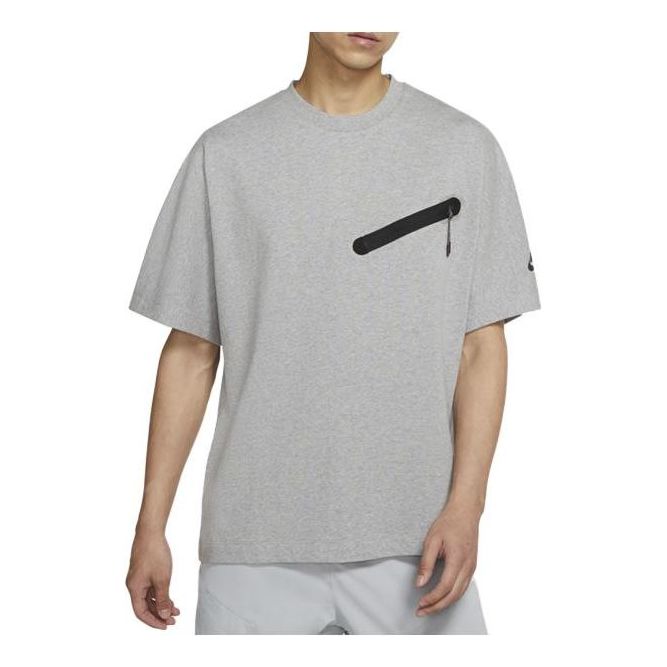 AS Men's Nike Sportswear DF TE SS Top DK GREY HEATHER DH7818-063