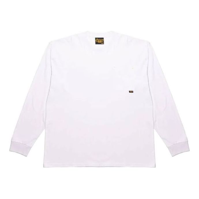 Drew House Basic Long Sleeve Pocket T-shirt 'White' DR-FW21-067