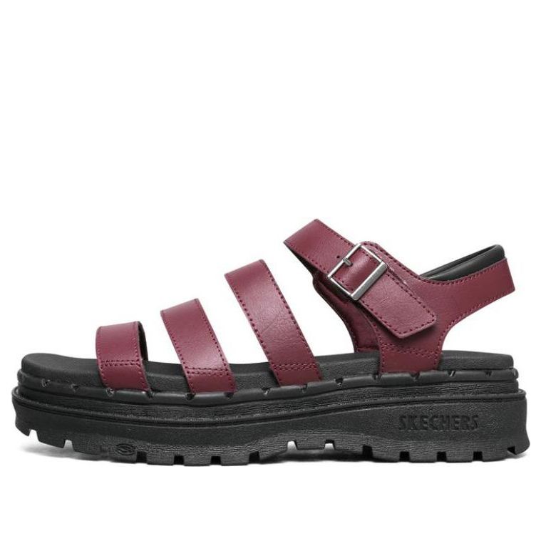 (WMNS) Skechers Jammers Poppin' Strappy Sandal 'Burgundy' 163085-BURG