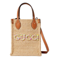 (WMNS) Gucci Super Mini Straw-Effect Bag 'Natural Raffia Viscose' 780083-FAC42-9561