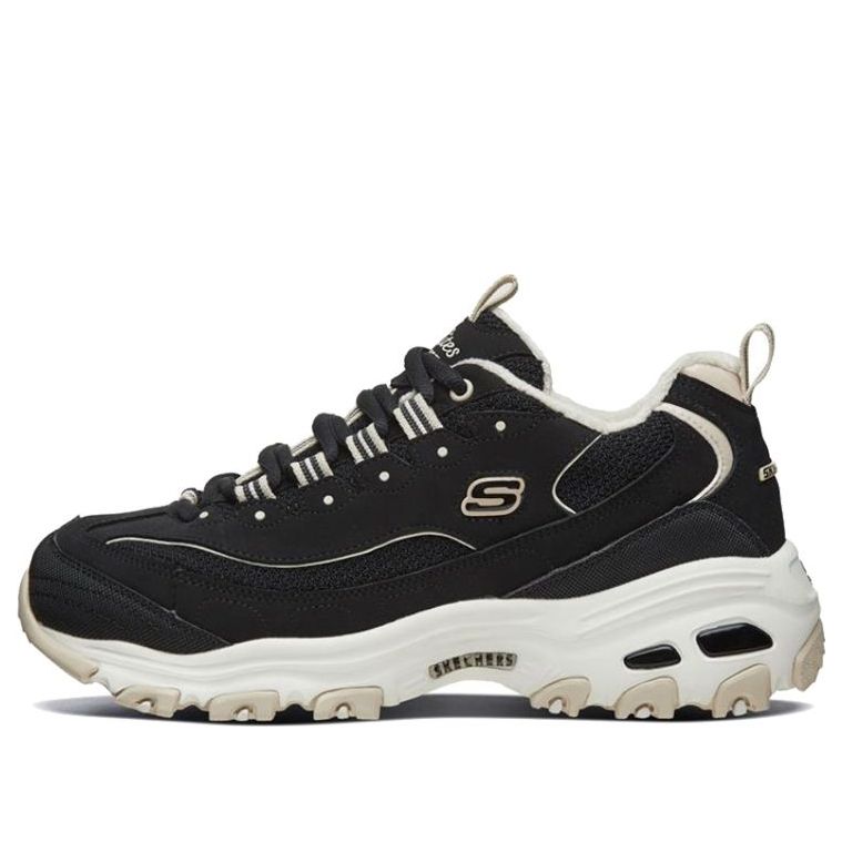 (WMNS) Skechers D'Lites 1.0 Fashion Running Shoes Black/Grey/Brown 66666254-BKTP