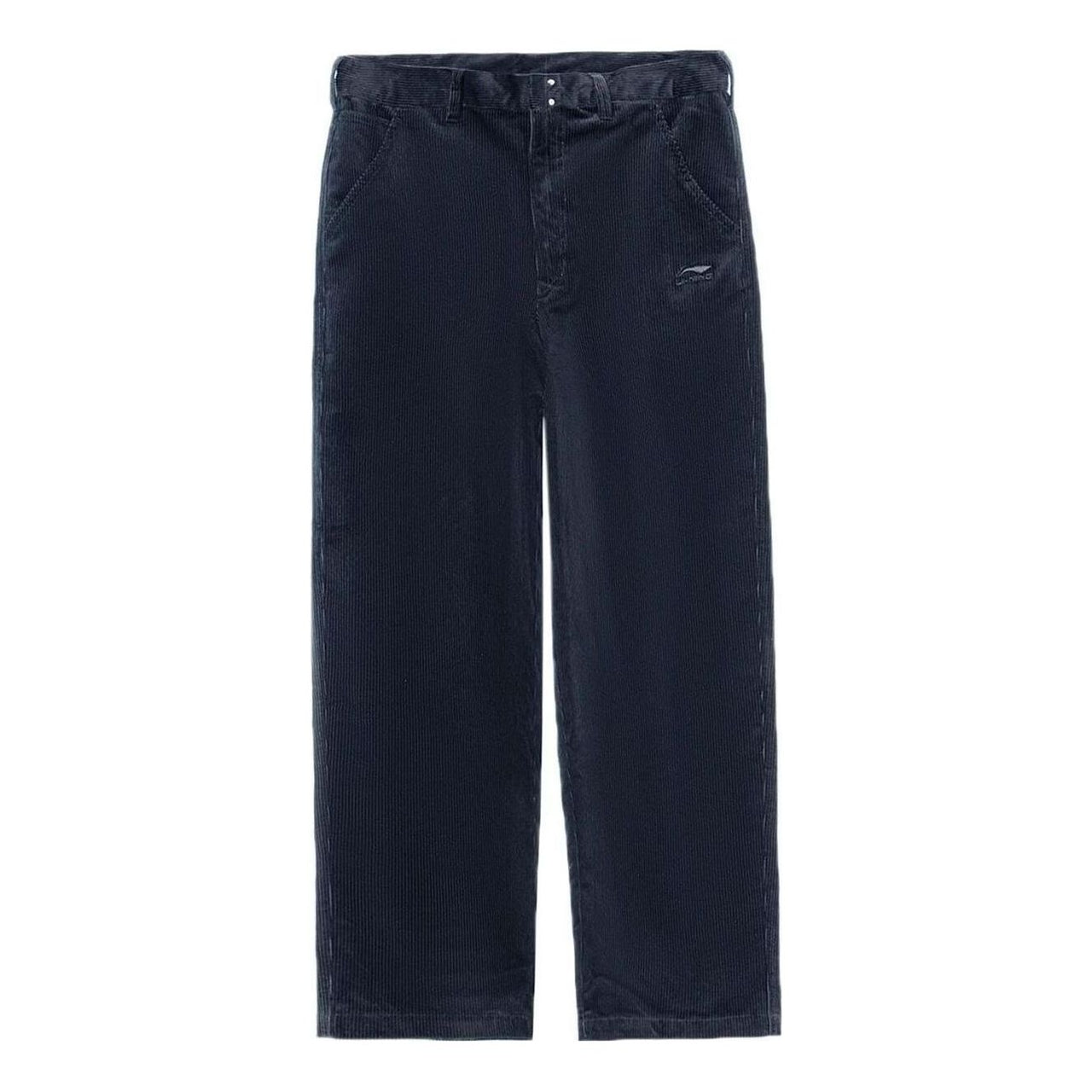 Li-Ning Embroidered Logo Woven Straight Pants 'Midnight Navy' AKXR457-3